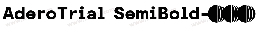 AderoTrial SemiBold字体转换